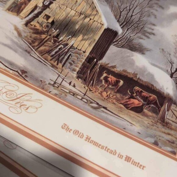 Vintage Currier and Ives Winter Scenes Plastic Coated Placemats - Picture 10 of 10